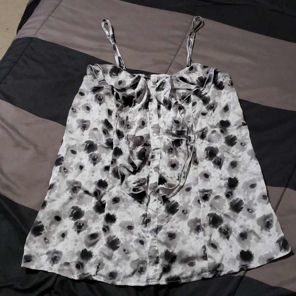 Ruffled Silky Tank Top